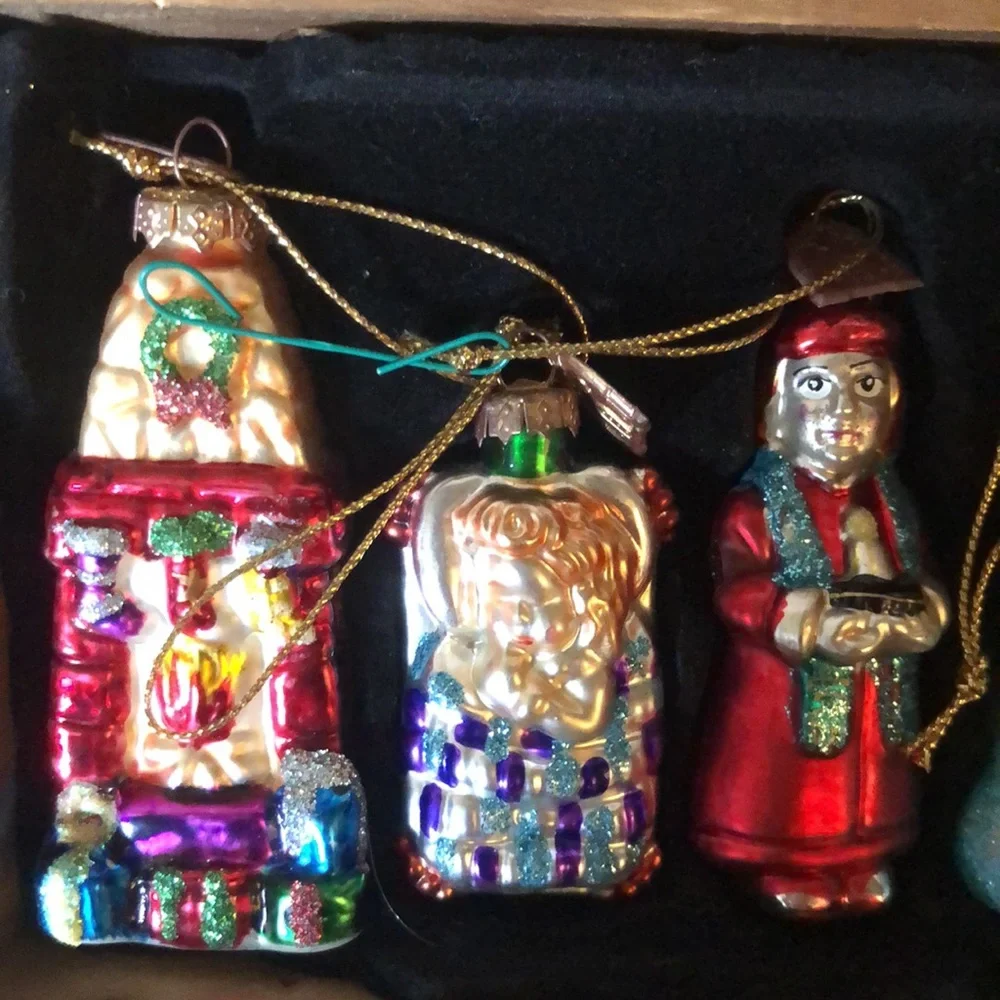 2004 Thomas Pacconi Classic The Night Before Christmas Set of 6 Glass Ornaments